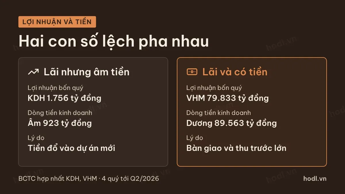 Lợi nhuận và dòng tiền lệch nhau khi đọc báo cáo doanh nghiệp bất động sản