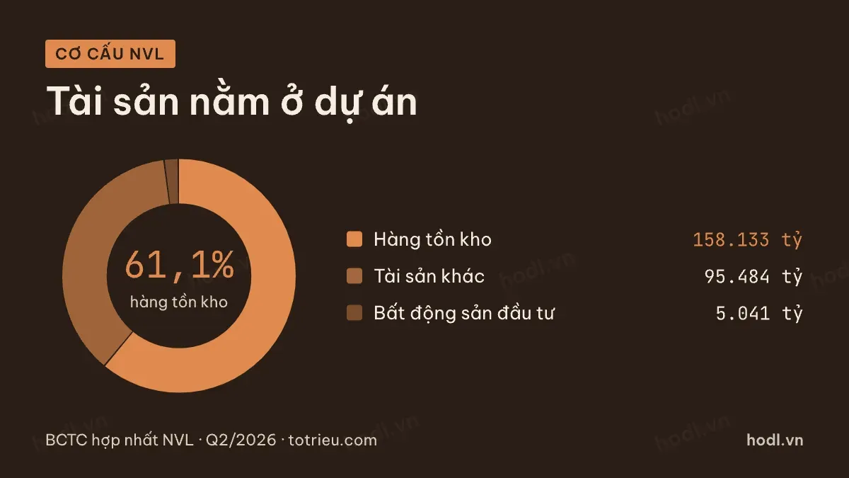 Cơ cấu tài sản của một chủ đầu tư có hàng tồn kho bất động sản lớn