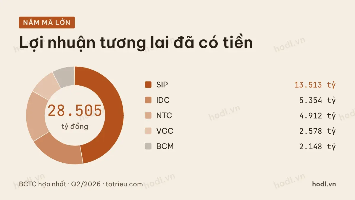 Doanh thu chưa thực hiện của năm doanh nghiệp khu công nghiệp lớn