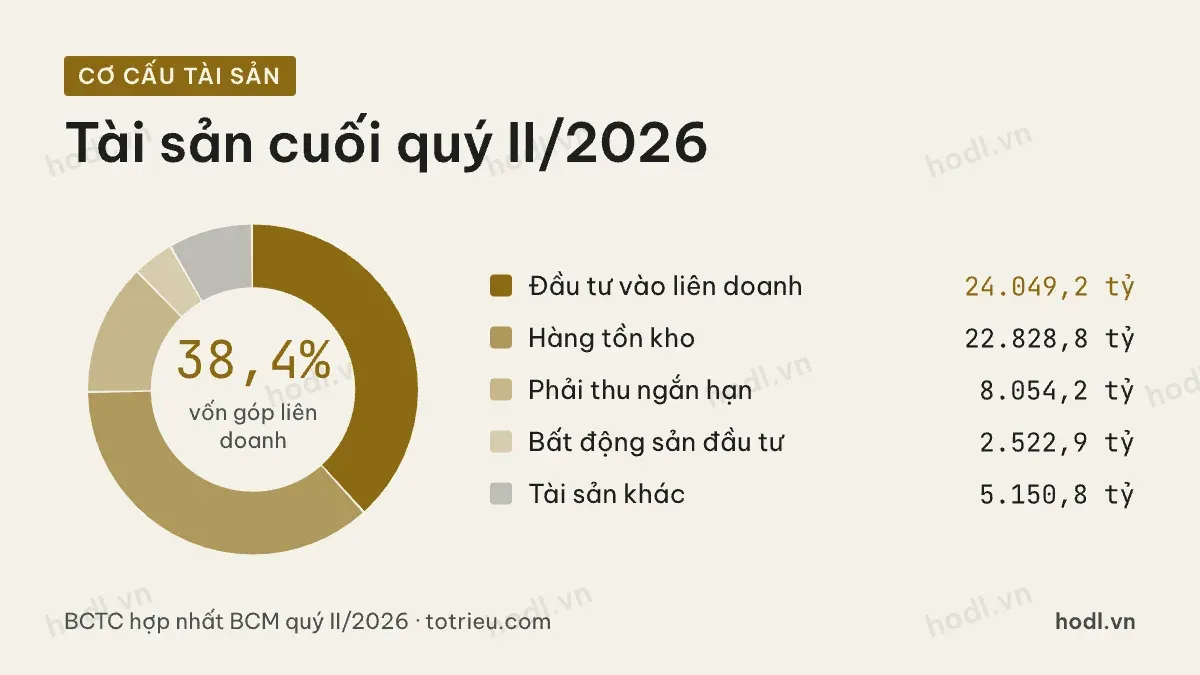 Cơ cấu tài sản của cổ phiếu BCM cuối quý II/2026