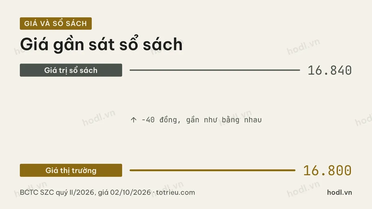 Giá và giá trị sổ sách khi định giá cổ phiếu SZC