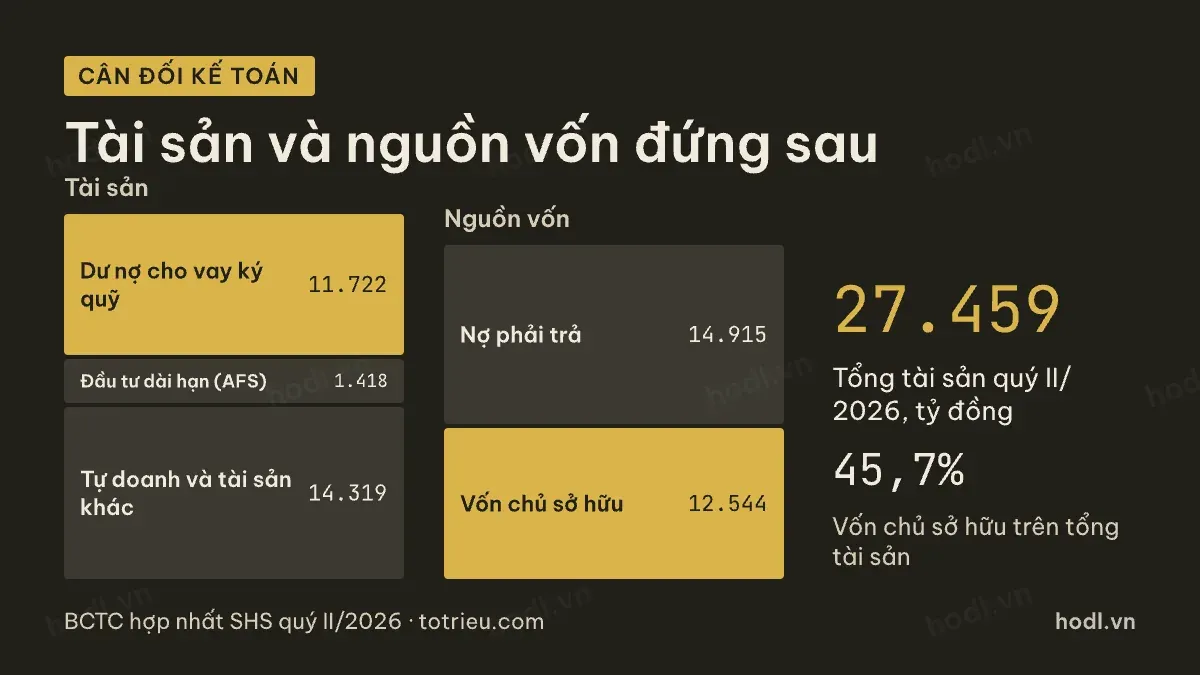 Cấu trúc tài sản đứng sau cổ phiếu SHS