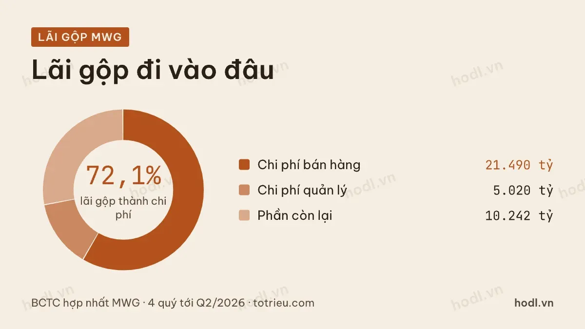 Chi phí vận hành chiếm bao nhiêu lãi gộp của một chuỗi bán lẻ lớn