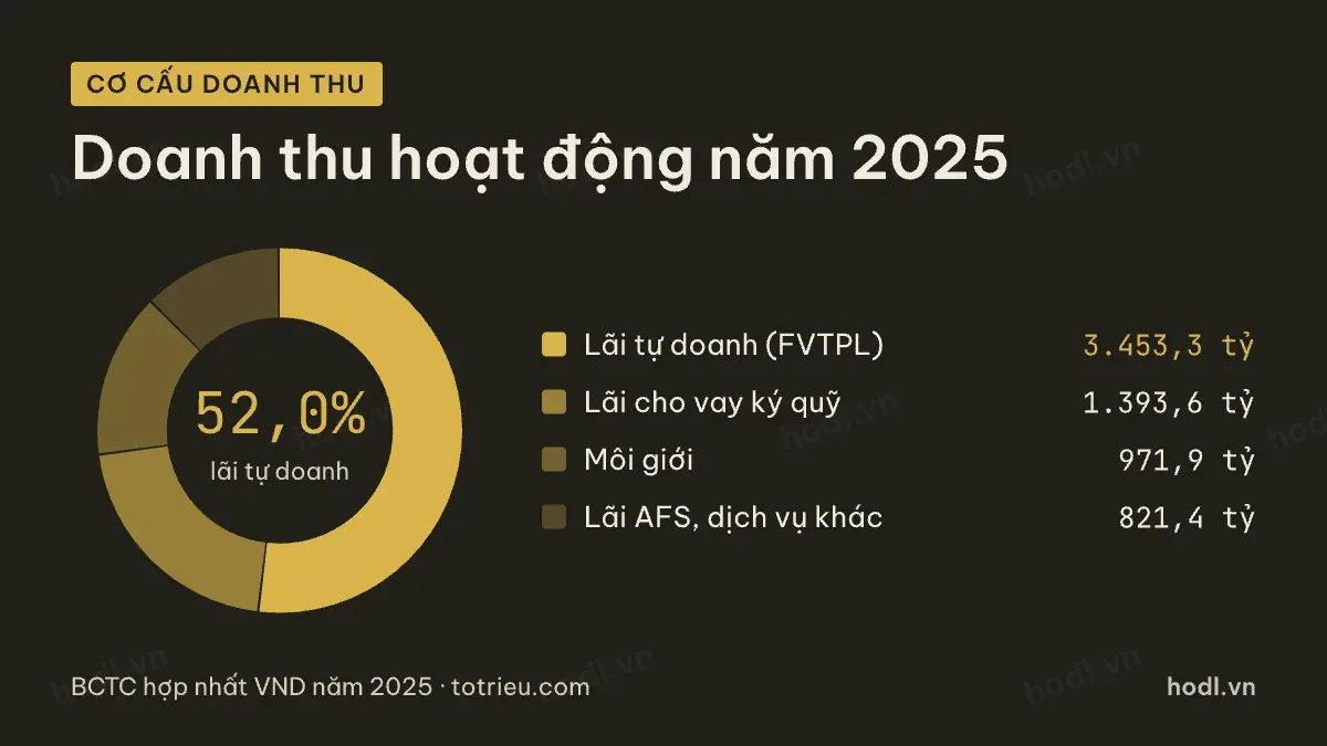 Cơ cấu doanh thu hoạt động của cổ phiếu VND