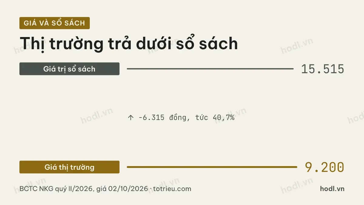 Giá và giá trị sổ sách khi định giá cổ phiếu NKG