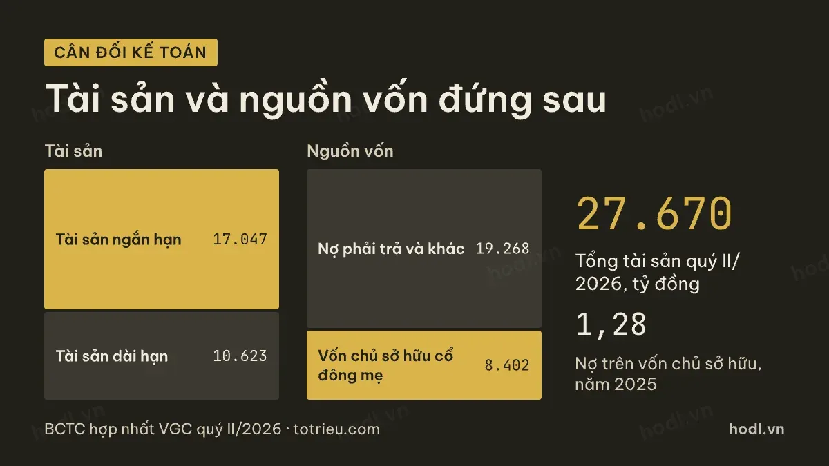Quy mô tài sản đứng sau cổ phiếu VGC