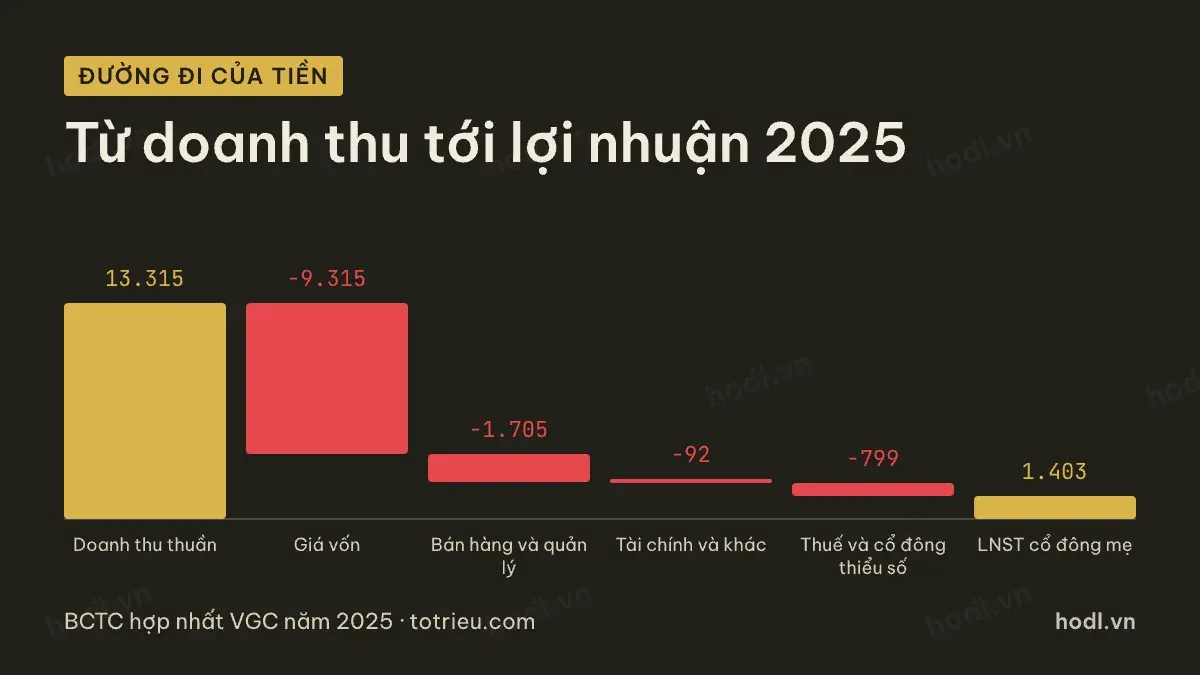 Từ doanh thu tới lợi nhuận của cổ phiếu VGC