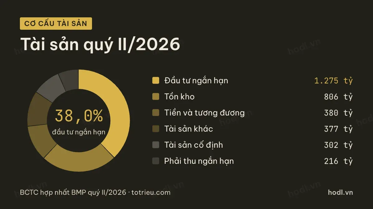 Cơ cấu tài sản của cổ phiếu BMP