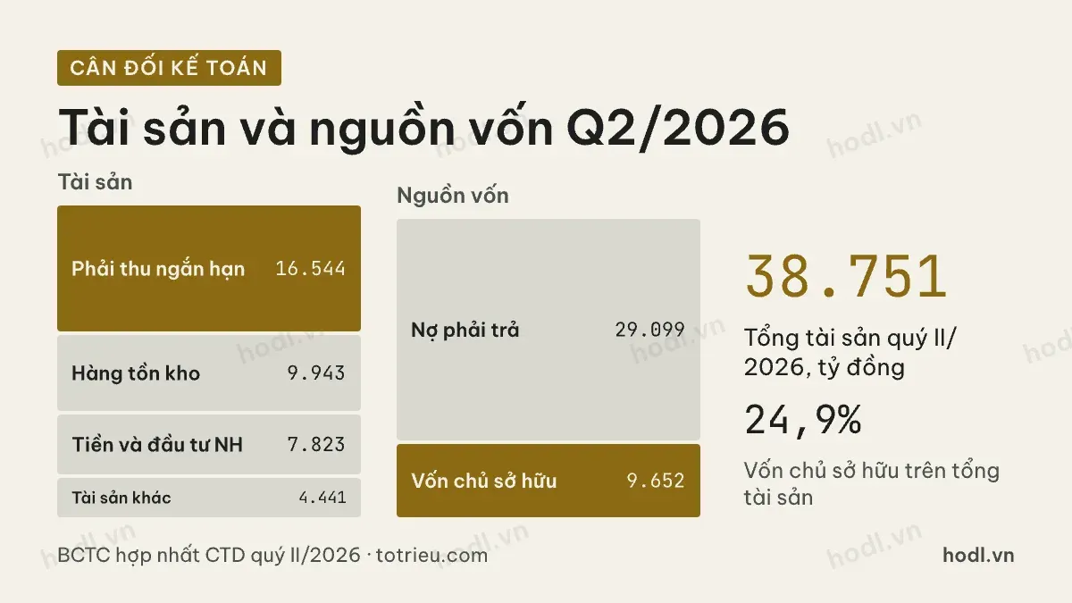 Quy mô tài sản đứng sau cổ phiếu CTD