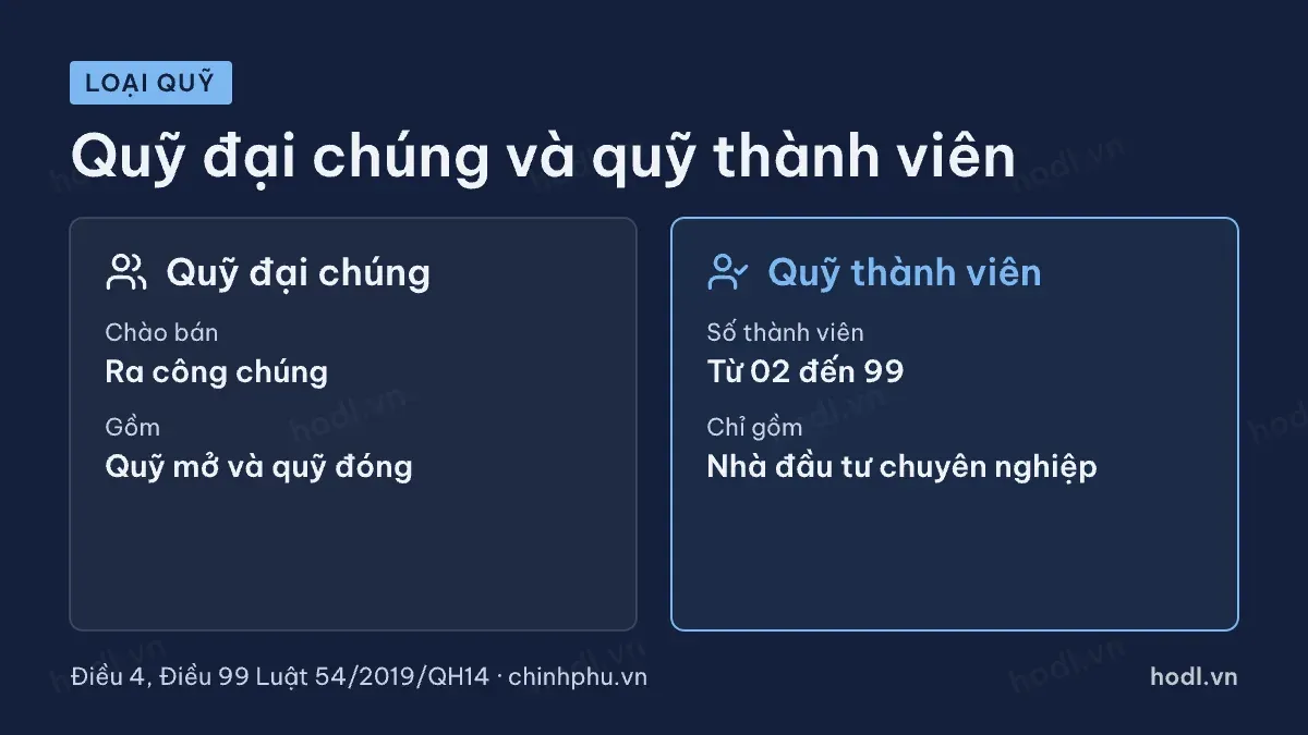 Phân loại quỹ đầu tư là gì theo luật