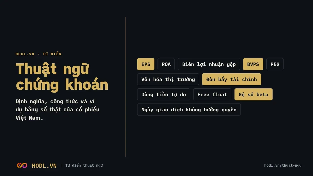 Thuật ngữ chứng khoán: giải thích ngắn, có ví dụ số thật