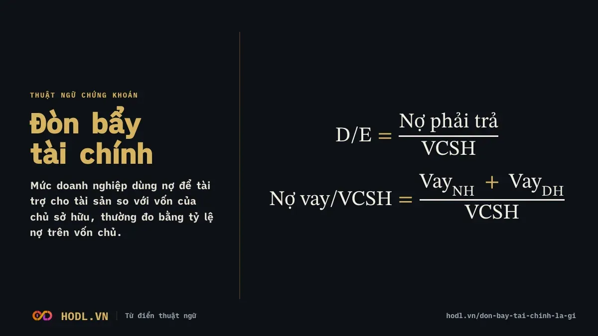Đòn bẩy tài chính là gì: nợ trên vốn chủ