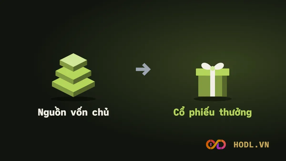 Cổ phiếu thưởng là gì: nguồn vốn chủ chuyển thành cổ phiếu thưởng