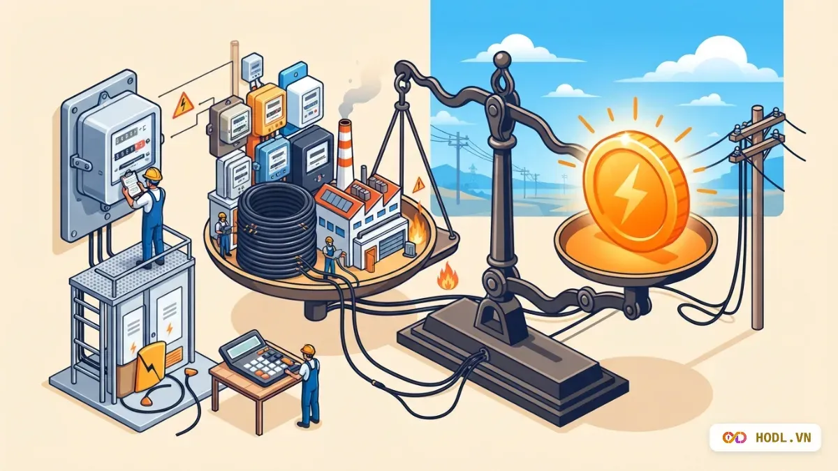 Chiếc cân giữa chi phí điện năng và đồng coin thợ đào nhận