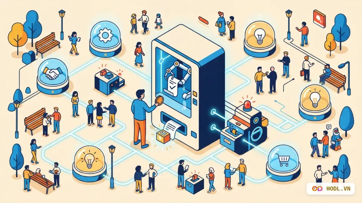 Máy bán hàng tự động trên mạng: bỏ coin, hợp đồng kiểm luật rồi tự giao