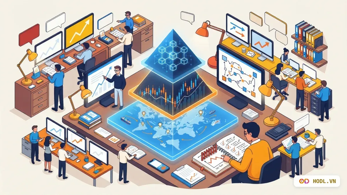 Tháp ba lớp vĩ mô, giá và on-chain trên bàn làm việc, bộ quy tắc chung đến từ kế hoạch ba lớp