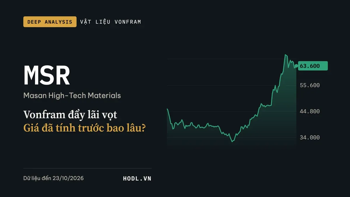 Phân tích cổ phiếu MSR, Masan High-Tech Materials, giá và lợi nhuận quý III/2026