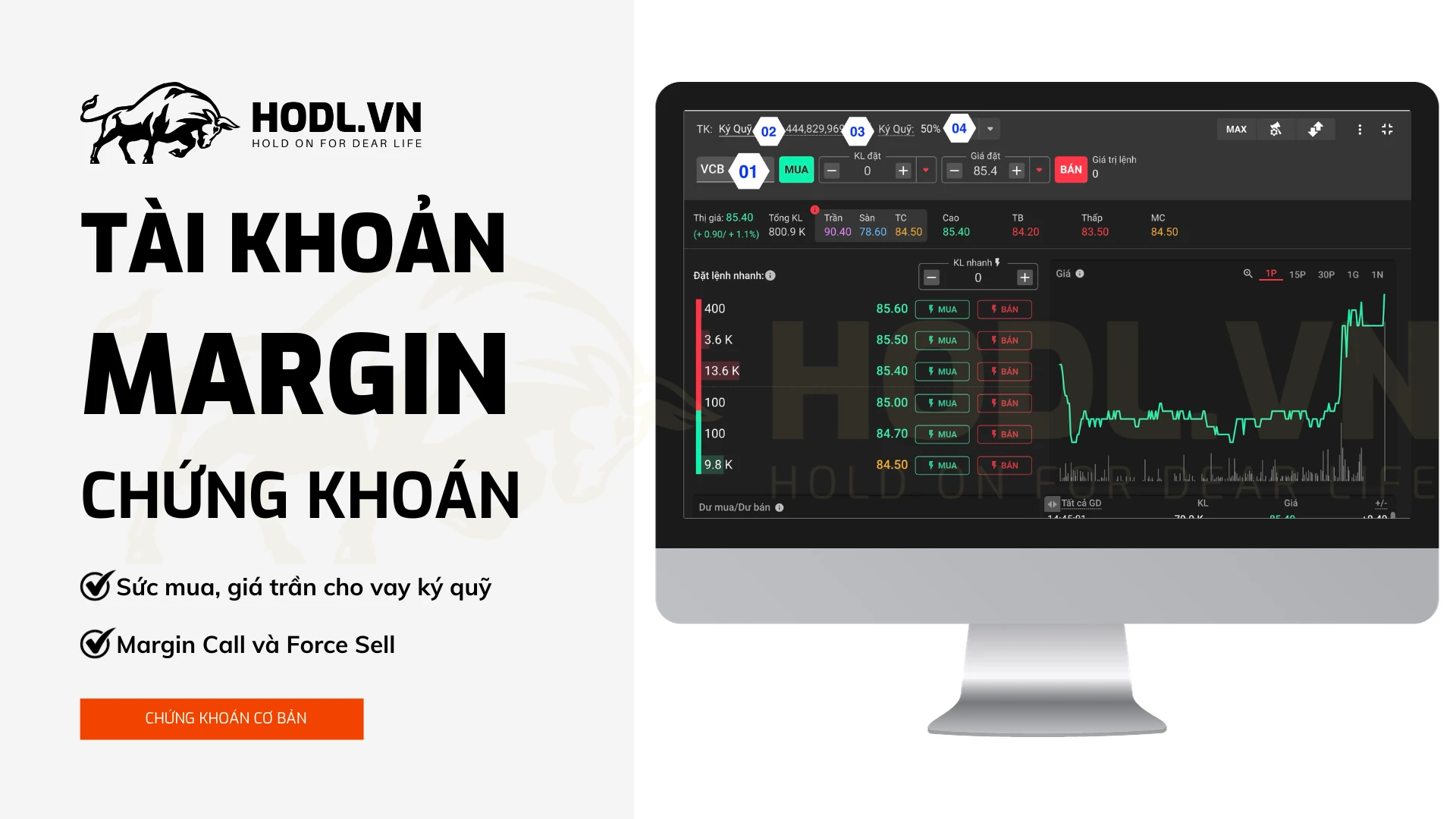 Tài khoản Margin chứng khoán: Margin Call, Forcesell, Sức mua, Giá trần cho vay