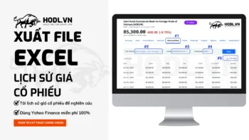 Cách xuất File Excel lịch sử giá cổ phiếu Việt Nam