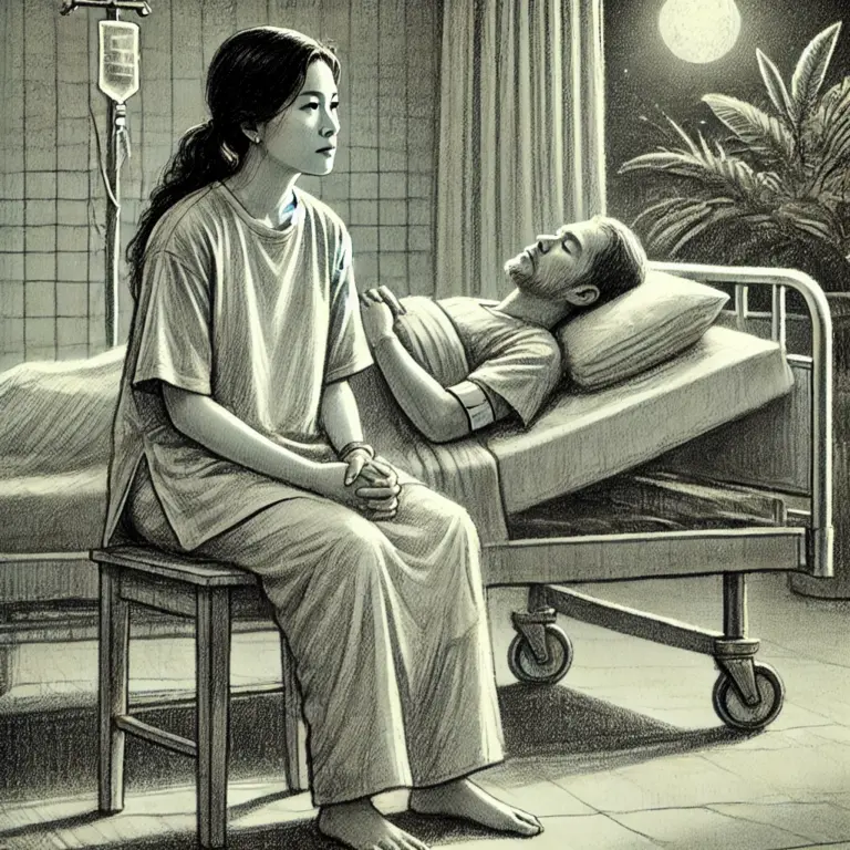 Chị Dậu trầm tư trước một khoản nợ lớn sau khi anh Dậu khỏi bệnh