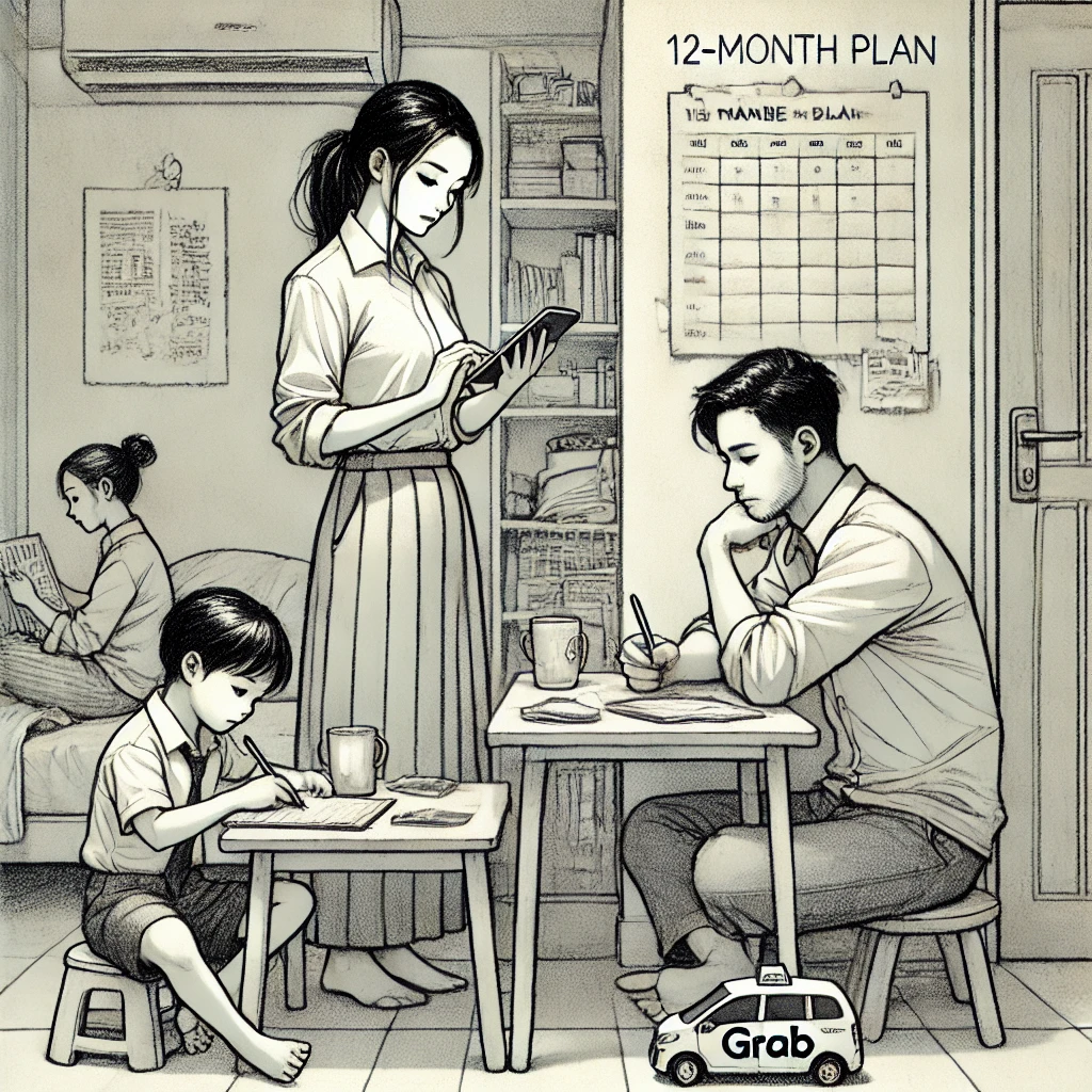Gia đình Chị Dậu sau cơn ốm nặng của anh Dậu